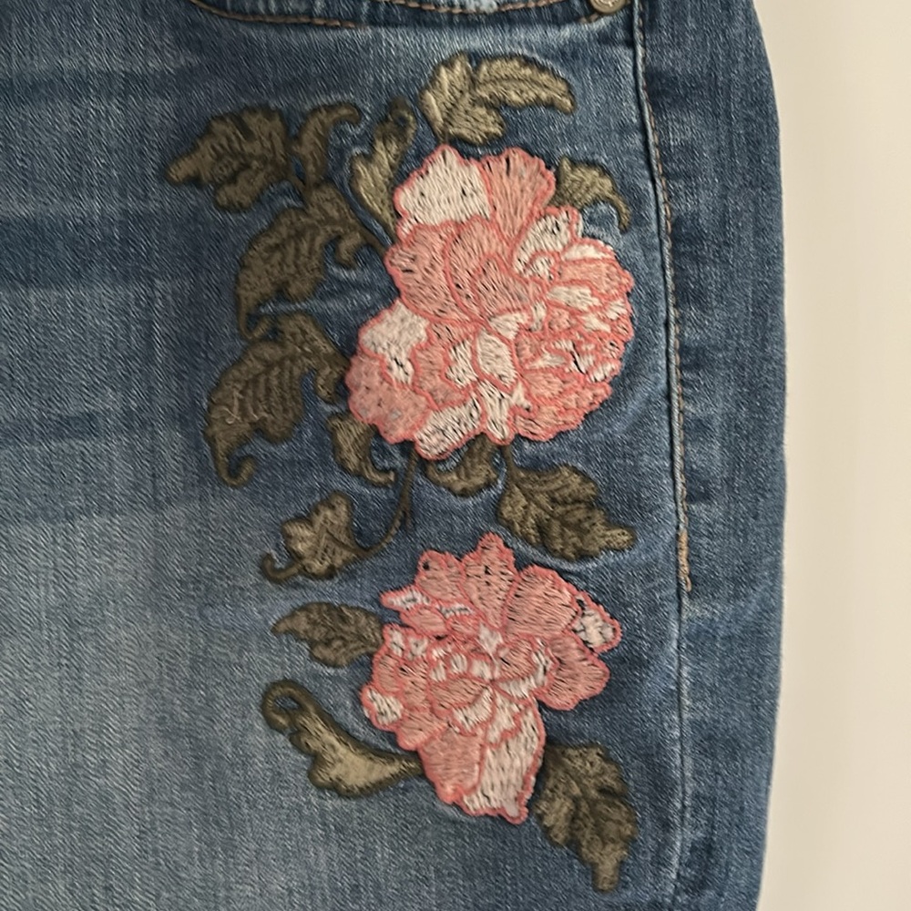 Code Bleu Embroidered Jeans Shorts 16W Gracie Boho - Picture 3 of 9